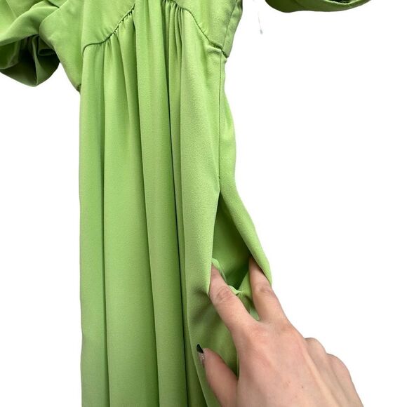 Alexia Admor August Midi Slit Sleeve Dress with Pockets Bright Green NWT 8 - Picture 9 of 11
